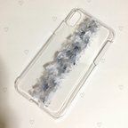 作品寒色 ニュアンス ペイントスマホケース  for iPhone