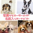 作品<犬種問わずに受注生産>手のひらサイズのうちの子オーダーメイド　お顔のオーナメント(キーホルダーに変更でペットカートチャームに) 