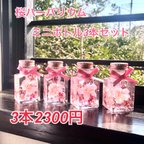 作品桜ハーバリウム　ミニボトル　3本セット