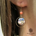 作品*MONOCOTO creation* KIMONO flower Earring ～小梅ちゃん耳飾り〜 日本のお花シリーズ