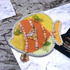 作品フィッシュブローチ＆キーホルダー(fish brooch & key ring)   オレンジ(orange)