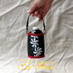 作品[送料無料]350ml用ティアレのペットボトルケース（黒）・ハワイアン
