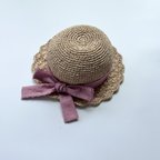 作品lace brim hat... レースブリムハット　【oatmeal】