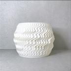 作品WAVE / 3D printed 植木鉢 / 4号 / ブラウン、ブラック、ホワイト / プランター