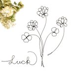 作品ワイヤーアート　白詰草  Luck 