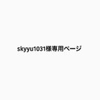 作品skyyu1031様専用ページ