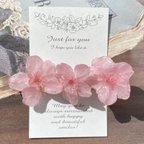 作品本物の桜のヘアクリップ　稀少なプリザーブドフラワー　ソメイヨシノ　ピンク　レジン