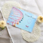 作品写真刺繍￤ポストカード￤Thank youのメッセージカード