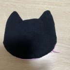 作品黒猫ポーチ✳︎ファスナーピンク