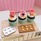 作品くまちゃんのアイシングクッキーのカップケーキ🧸くまちゃんマドレーヌ