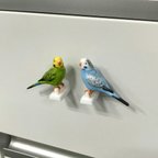 作品セキセイインコのマグネット