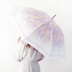 作品【花咲く傘】藤の花【予約受付中（3月下旬頃〜順次発送分】【晴雨兼用】日差し