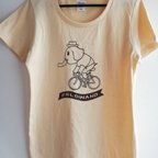 作品フェルディナント/ロードバイク Tシャツ　レディースLサイズ　ナチュラルカラー