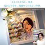 作品お店　似顔絵ガラスアート