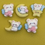 作品天使くまちゃん👼デコパ5個セット🧸