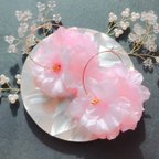 作品仙桃の花 ピアス