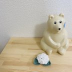 作品しろくま貯金箱用　紫陽花　あじさい