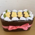 作品フェルトチョコレートバナナケーキ型ウェットティッシュケース