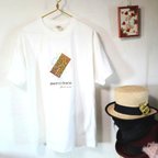 作品◆初回・現品限定特価◆XLサイズ【オーガニックコットンTシャツ】merci choco 生きる喜び∞人生を楽しく　プリントTシャツ　　男女兼用