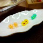 作品お花のピアス