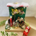 作品クリスマス　ツリー　まっぼっくり　ミニハウス