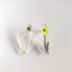 作品clear stick piece flower /ピアス・イヤリング/アクリル