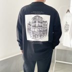 作品『2024新作』USAコットン バックプリント ロングスリーブTシャツ ユニセックス 5色展開 【ブラック】