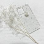 作品iPhoneケース　スマホケース　全機種対応　パール　薔薇　ガーリー