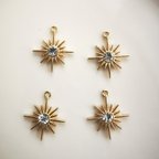 作品4pcs  太陽チャーム　クリア