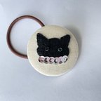 作品きらきら光る刺繍ヘアゴム