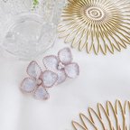 作品【ラベンダー】紫陽花レースアピアス♡イヤリング