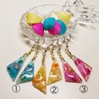 作品colorful stones earrings