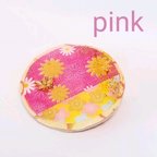 作品送料無料 フラワー 花 ブローチ アクセサリー  かわいい おしゃれ 夏祭り 盆踊り 【pink】 

