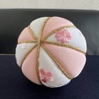 作品【刺繍ライン】ハンドメイド手毬10cm１点