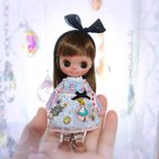 作品【ALICE】プチブライス服 　ワンピース・リボンヘアバンドの2点セット　プチブライスアウトフィット プチブライス