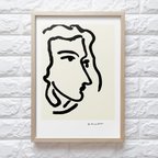 作品【0280】アートポスター　Henri Matisse Woman Line Drawing art Print　マティス　北欧　海外インテリア　ナチュラル