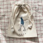 作品巾着　手刺繍