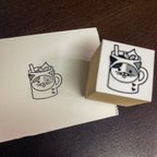 作品バレンタインねこはんこ　ココア