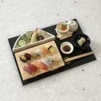 作品ミニチュア お寿司と天ぷら定食②