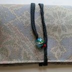 作品６３７１　色大島紬の着物で作った和風財布・ポーチ＃送料無料
