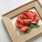 作品スカルプチャーペインティング　薔薇