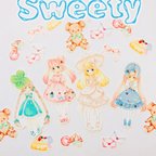 作品再発‼️海外マステsweetガーリーDoll🍬🍭マステフレークシール♡