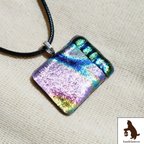 作品Dichroic glass pendant ダイクロガラスのペンダント（KL00006）