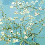 作品ゴッホ 「花咲くア―モンドの木の枝」 クロスステッチ刺繍図案 