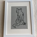 作品パステル　原画　猫