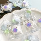 作品【送料込】紫陽花おばけまんじゅうと紫陽花クッキーのボールチェーン