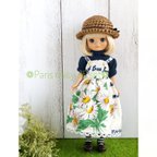 作品【8インチドールOF】Paris❁Daisyジャンパースカートセット（navy）