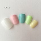 作品pastel colors✳︎ふんわりかわいいジェルネイルチップ