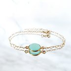 作品14KGF/ AQUA CHALCEDONY BRACELET