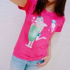 作品おんなのこイラスト♡Tシャツ(pink)